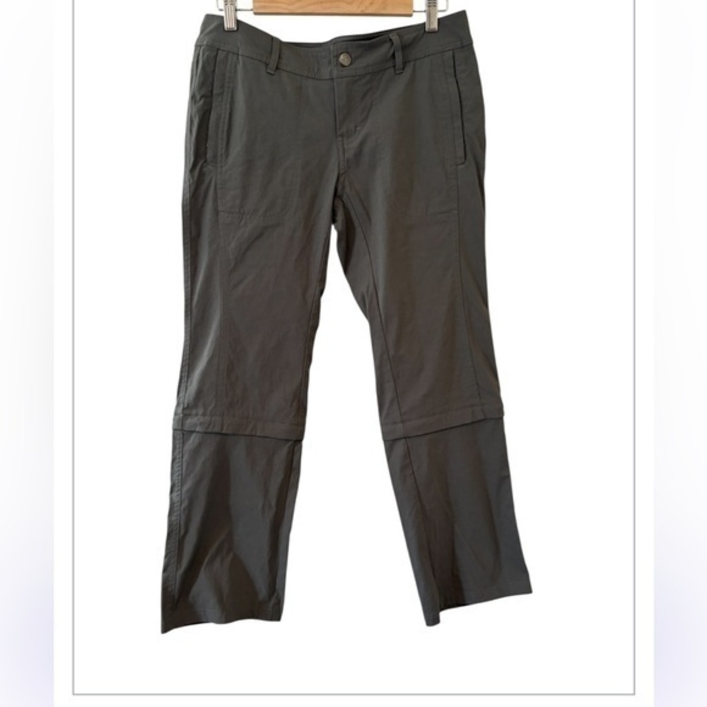 Women's REI Gray Zip Off Convertible Crop Pants Hiking Travel Size 10 Petite